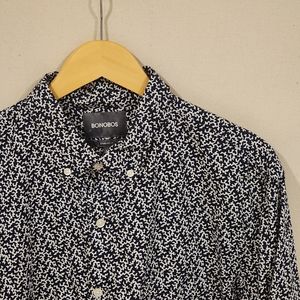 Bonobos Navy and White Patterned Shirt